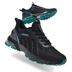 Men's air cushioned running shoes, breathable tennis and basketball sports shoes, foot relief gym training, comfortable and fashionable shoes, running coach sports shoes, closed sports shoes, casual walking shoes, black boys' shoes