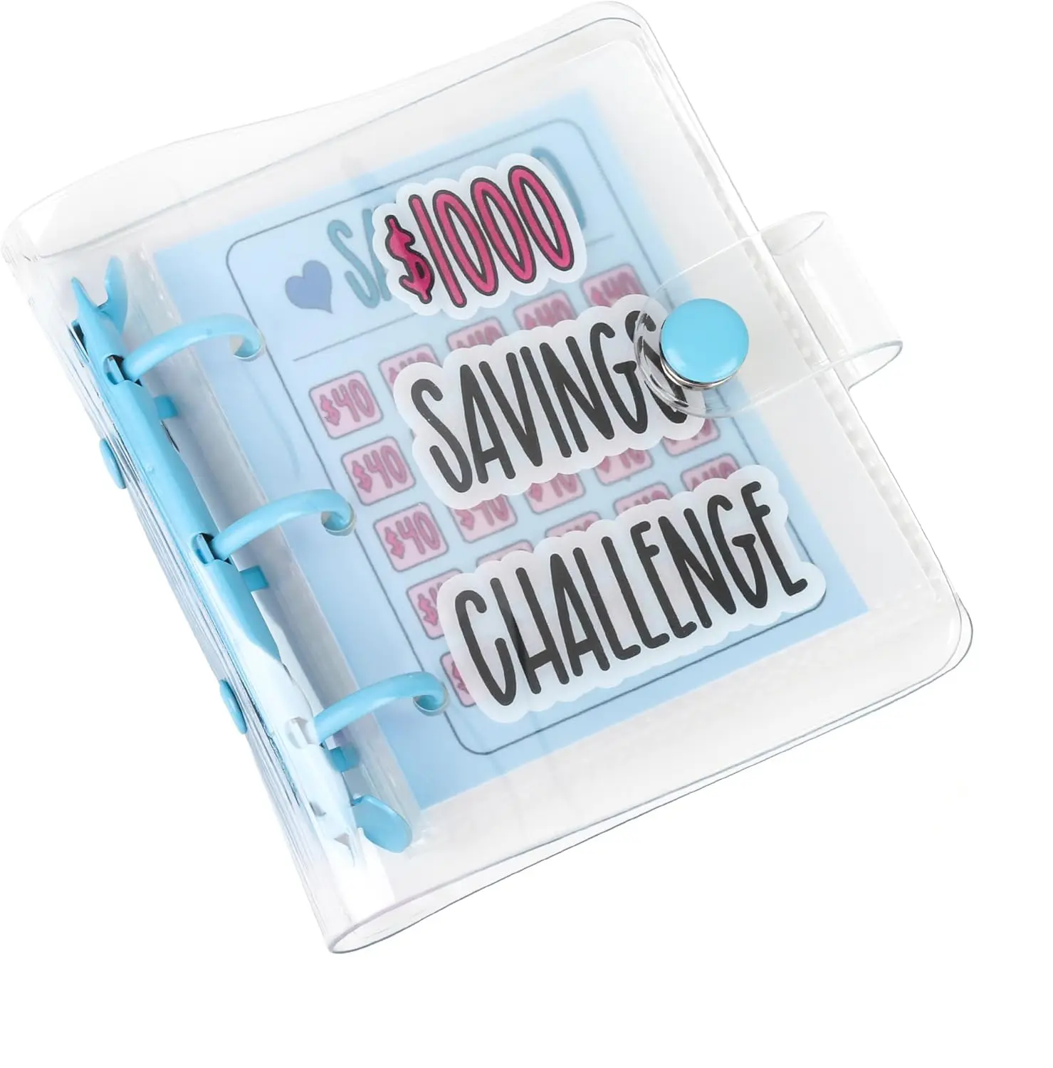 Portable Accounting Supplies Mini Binder - Reusable Budget Planner, Envelope Savings Book with 25 Envelopes for Family Savings Goals, Christmas, Birthdays, Friends to Save Money, Envelope Savings Books, Thanksgiving