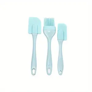 3pcs/set, Silicone Baking Spatulas, Butter Spatulas, Cream Spreader Spatulas, Oil Brush For Baking Cooking Grill, Kitchen Oil Brush, Baking Tool Sets, Kitchen Supplies, Kitchen Tools