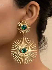 1 Pair Elegant Artificial Crystal Decorated Dangle Earrings, Fashion Jewelry for Party, Daily Clothing Decor, Trendy All-match & Exquisite Jewelry for Birthday Gift, Fashionable Earrings