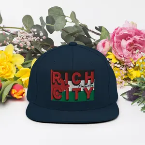 RC Palestine Flat Brim Snapback Hat - Acrylic Blend Camo Print Cap, Adjustable Snap Closure, Classic Fit Fashion Accessory