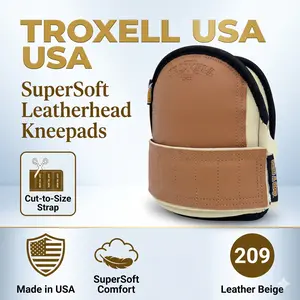 TROXELL USA SuperSoft Leatherhead Work Safety Kneepads for Home Improvement, Security & Safety Tasks