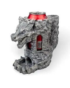 PLA 3D Printed Dragon Fortress Can Holder and Dice Tower - Ideal for Storing Cans and Dice - Versatile Storage Solution for Gaming Enthusiasts