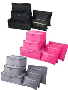 6PCS Travel Organiser Packing Bags, Travel Packing Cubes Set for Suitcases Travel Luggage Organiser Bags Waterproof Travel Compression Suitcase Bag Travel Essential Bag