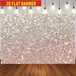 Shiny Sequin Decorative Banner, Rose Gold Flashy Banner, Sparkle Wall for Birthday Party Cake Table and Photo Background, Party Decoration Banner, Happy Birthday Decorations, Sequin Backdrop, Holiday Party Decor