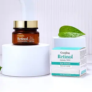 GUANJING Natural Skincare Retinol Eye Cream Vegan Organic Anti Aging Moisturizer Anti-wrinkle Skin Whitening Retinol Eye Cream Comfort Moisture Hydrating Moisturizing lash serum