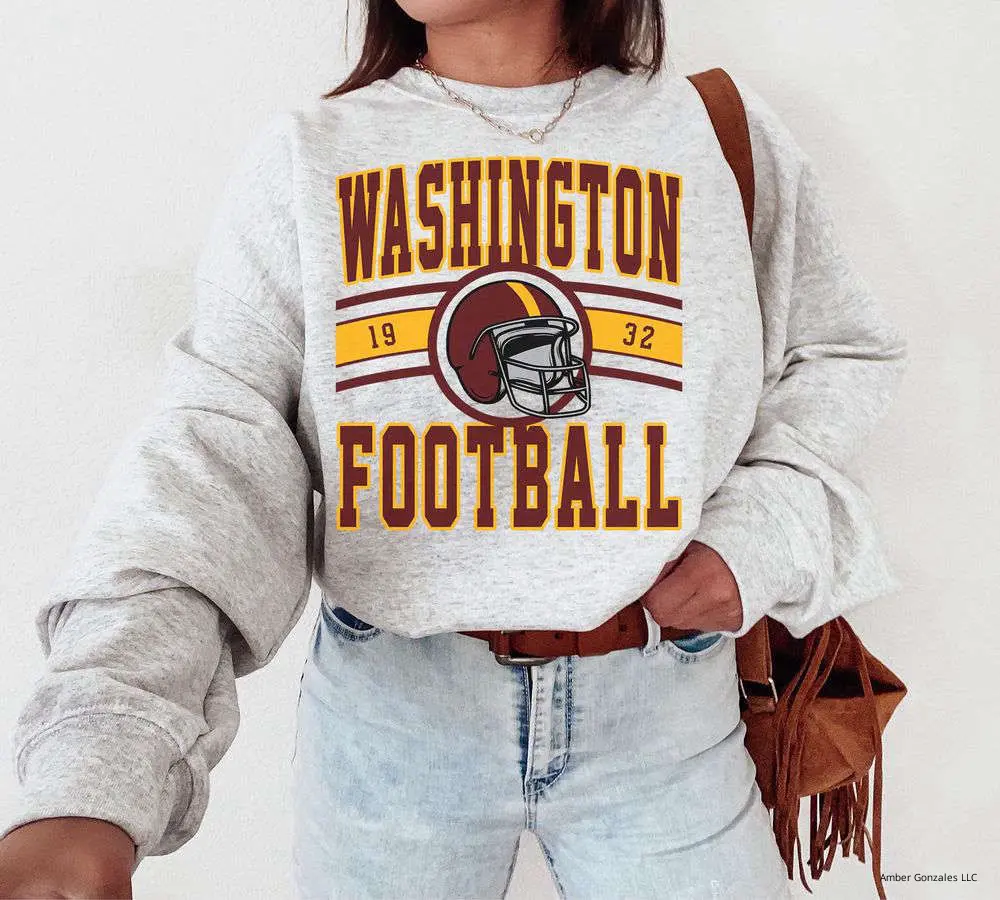 Vintage Washington Football Crewneck Sweatshirt / T-Shirt, Retro Washington, Commander Sweater, Washington Fans Gift, Washington T-Shirt