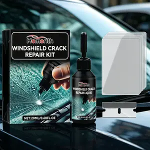 Homonth Windshield Crack Repair Kit, Save Hundreds on Costly Replacement - DIY Automotive Glass Scratch Remover & Chip Fix, UV Cure Epoxy Adhesive, Permanent Crystal Clear Finish for Car Windshields