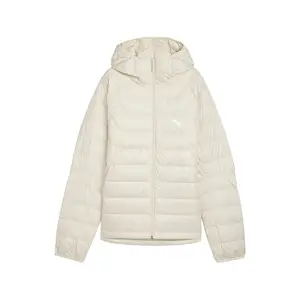PUMA Womens Packlite Hooded Down Jacket Athletic Outerwear Casual - Beige