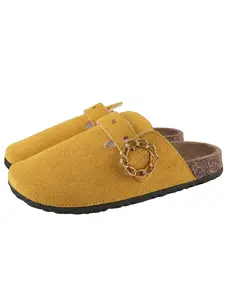 Women's Slip-On Mules, Macaron Color Perforated Sandals, Breathable Lightweight, Non-Slip Sole, Casual Daily Wear, All Seasons