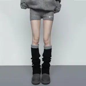 Women's 70cm Over-the-Knee Leg Warmers – 70% Cotton Thick Warm Calf Warmers, Soft Breathable & Cozy Slouchy Style for Autumn Winter Snow Days