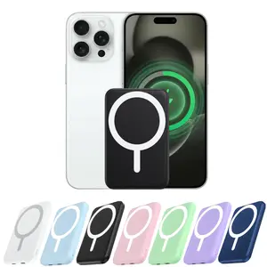 Power bank Power bank charger Portable power bank Magnetic power bank 5000mAh MagSafe Magnetic Power Bank, Wireless Fast Portable Charger for iPhone 12–17 Series, Black Battery Pack