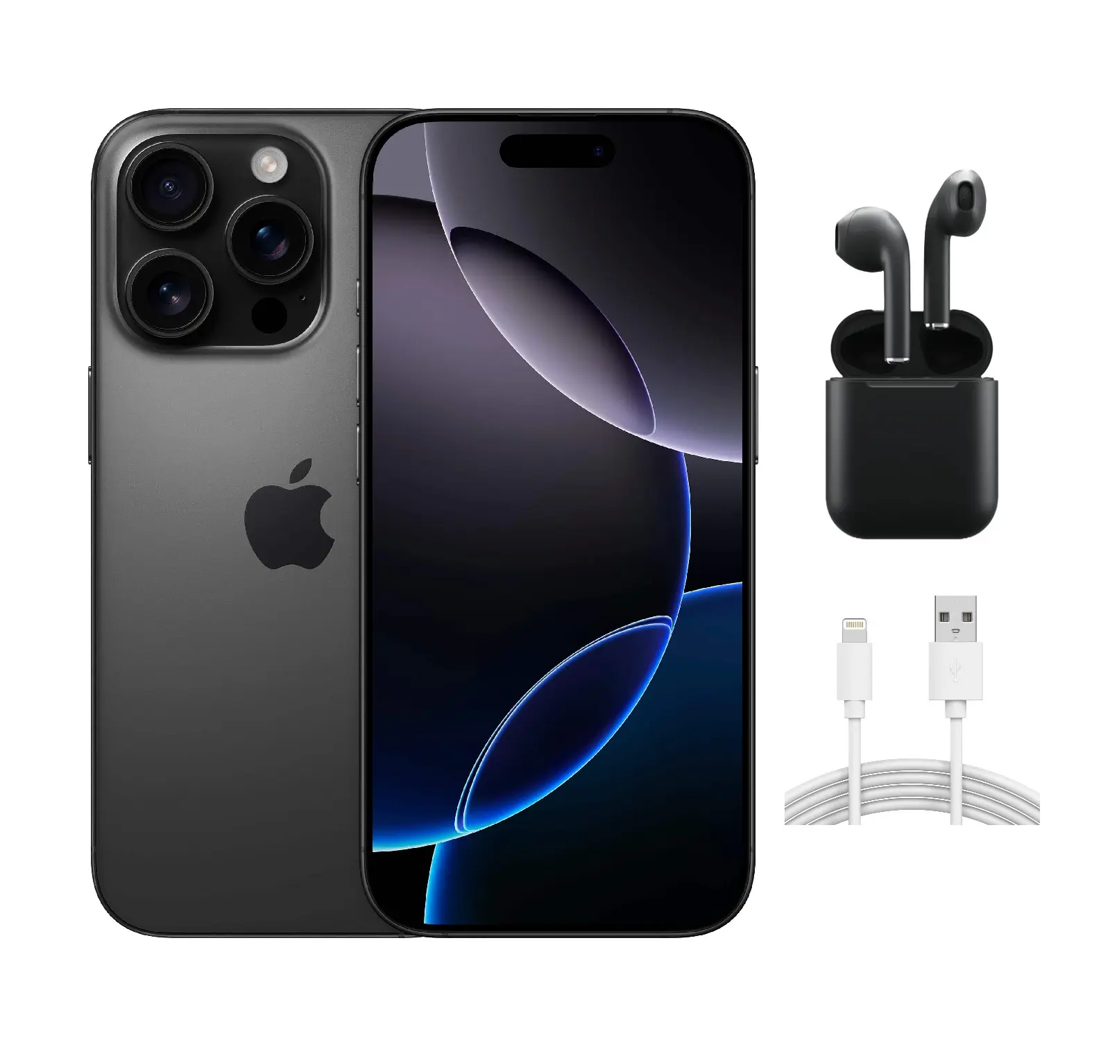 Refurbished Apple iPhone 16 Pro (Unlocked) A3083 Excellent Condition with Wireless Earbuds & 1 Year Warranty