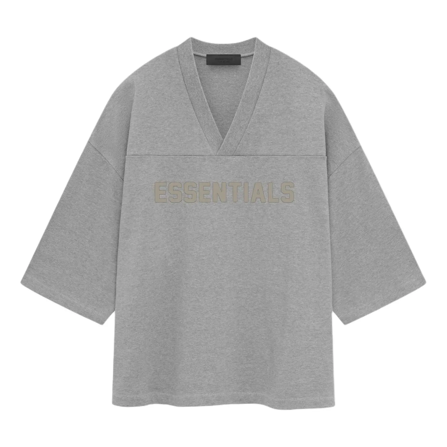 Fear of God Essentials SS24 Football T-Shirt 'Dark Heather Oatmeal' 125SP244103F