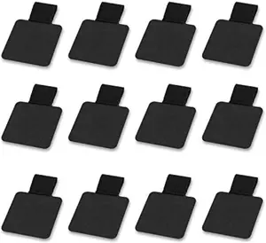 SLSON 12 Pack Notebook Pen Loop Holder Self-Adhesive Pen Holder Pencil Holders Elastic Loop Designed for Notebooks Journals Calendars (Black)