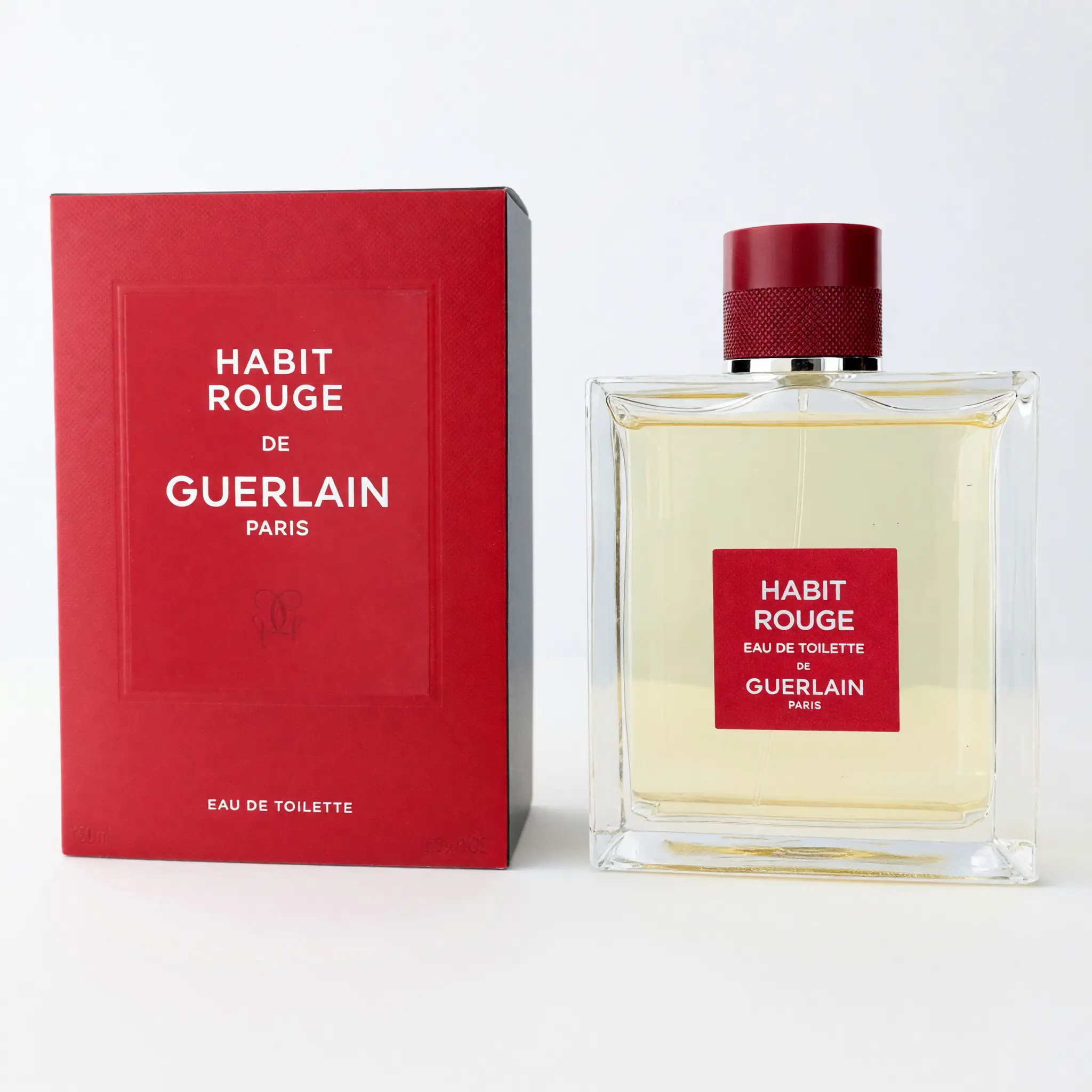 Guerlain Habit Rouge Men's Luxury EDT Spray Fragrance - 5 oz, Infused with Lemon, Jasmine, Amber, Benzoin, Brazilian Redwood