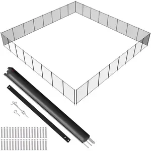 fathersdaygift VEVOR Pool Fence, 4x 96 FT Pool Fences for Inground Pools, Removable Child Safety Pool Fencing, Easy DIY Installation Swimming Pool Fence, 340gms Teslin PVC Pool Fence Mesh Protects Kids and Pets