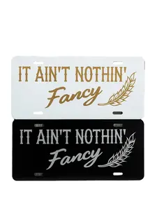 It Aint Nothin Fancy License Plate Blue Collar License Plate  Custom Truck License Plate Vehicle license plate frames Car