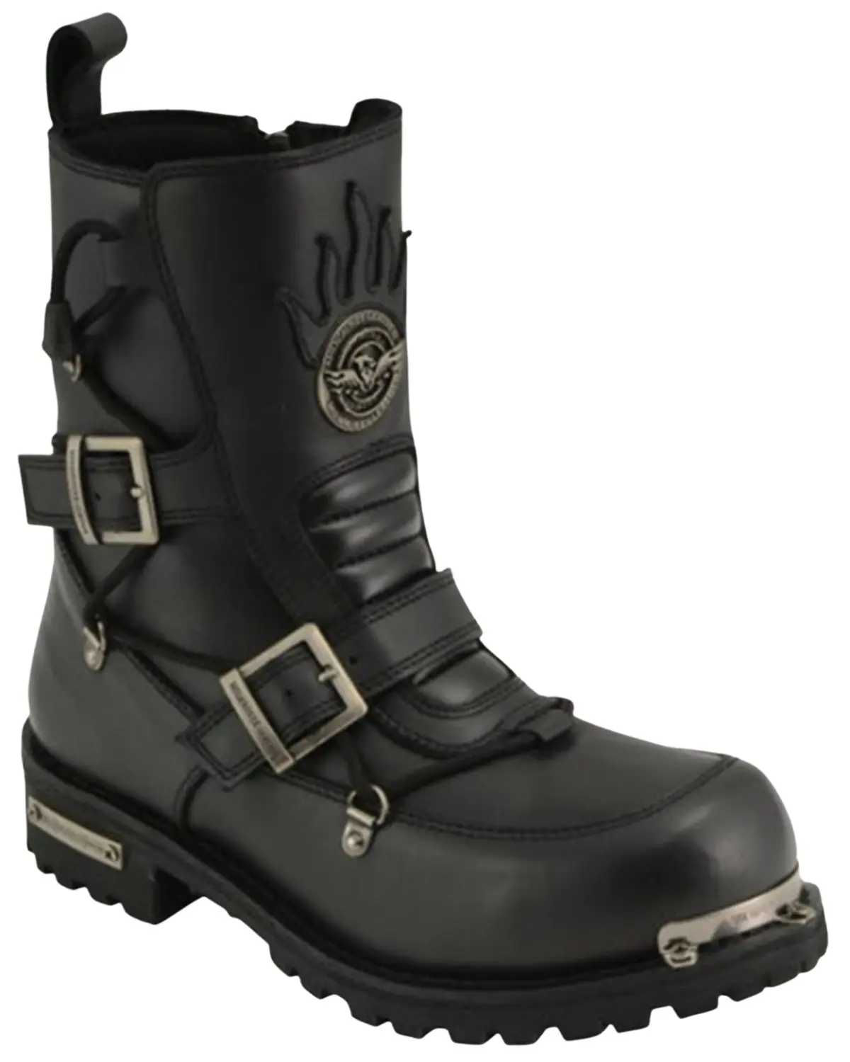 Milwaukee Leather Men's Men'S Tactical Buckle Logger Motorcycle Boot - Mbm9076