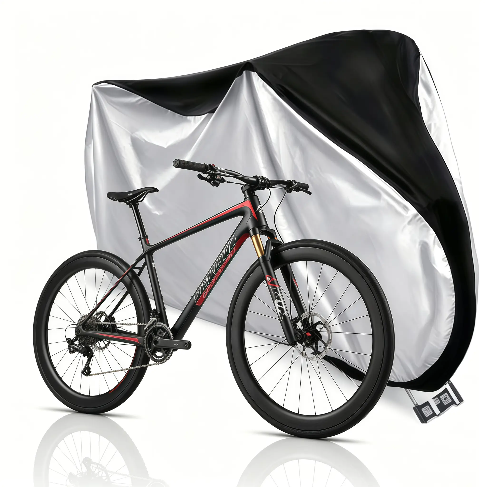 Waterproof Bicycle Cover,with Lock Hole and Storage Bag,Waterproof,UV,Rain,Wind,Dust Protection,for Indoor Outdoor Mountain and Road Bikes, Bikes Accessories, Beach Cruiser, Hybrid Bikes