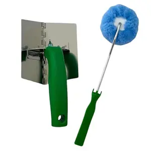 Medusa Stainless Steel Adjustable Drywall Angle Tool with Two in One Reversable Blade with Angle Taping Mud roller with Replaceable Head