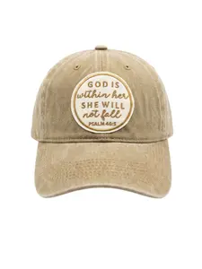 Christian Inspirational Adjustable Fashion Hat - "God Is Within Her She Will Not Fall" Psalm 46:5