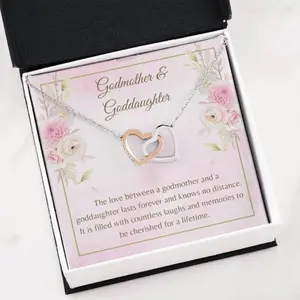 Godmother Necklace – Goddaughter Necklace – Godmother Goddaughter Gift – Baptism Keepsake – Sweet Godmother – Best Goddaughter