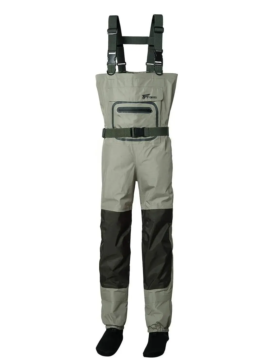 8 Fans Full-Length Stockingfoot Fishing Waders for Men and Women, Waterproof & Lightweight 3-Layer Breathable Fabric with Customize Fit for Hunting