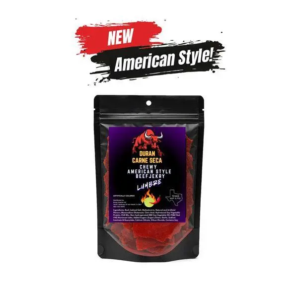 Tizon Lumbre Carne Seca - Spicy Fuego Beef Jerky Snack, Premium Mexican-Style Dried Beef, 2oz Resealable Pouch, No Added Hormones, USA Made