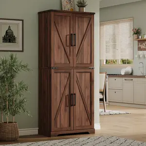 LINGMU 72 Inch Pantry Cabinet Kitchen Food Storage Cabinet Kitchen Larder Cupboard For Kitchen Restaurant Living Room Bathroom