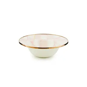 Rosy Check Enamel Breakfast Bowl