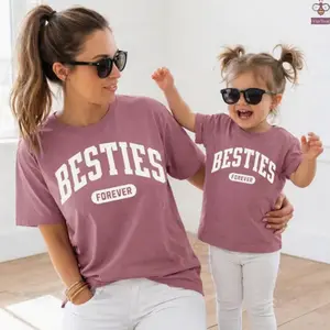 Besties Mommy and Me Matching Shirts or Sweatshirts, Toddler and Baby Girl First Mothers Day Outfit, Mom Daughter Shirts
