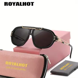 ROYALHOT Unisex Trendy Full Frame Sunglasses Outdoor Adventure Rectangle Frame Sunglasses UV400