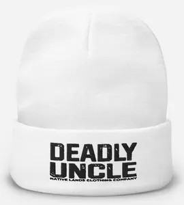Deadly Uncle Embroidered Knit Otto Beanie - Honoring First Nations, Inuit, Native American Indigenous Cultures