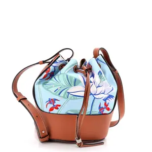 Pre-owned Loewe material Bucket Bags Paula's Ibiza Balloon Bucket Bag Printed Canvas and Leather Small by Rebag