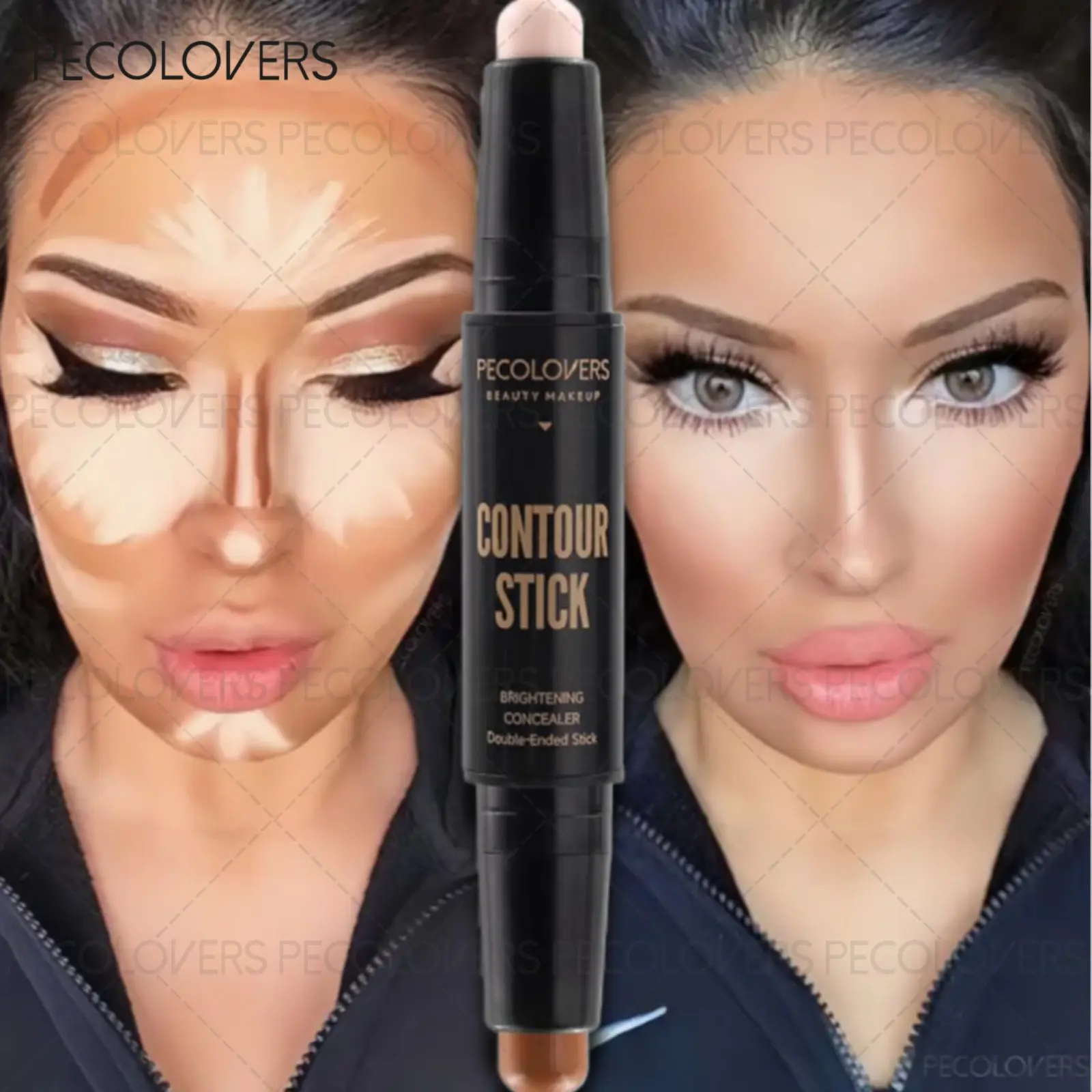 1pc  Waterproof, Stackable Concealer Foundation Stick，Matte Contrast Highlighting Pen for Brightening and Contouring, Complexion Enhancer