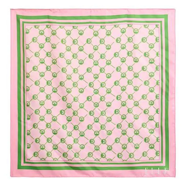 ELLE Get the Look Graphic Print Satin Scarf