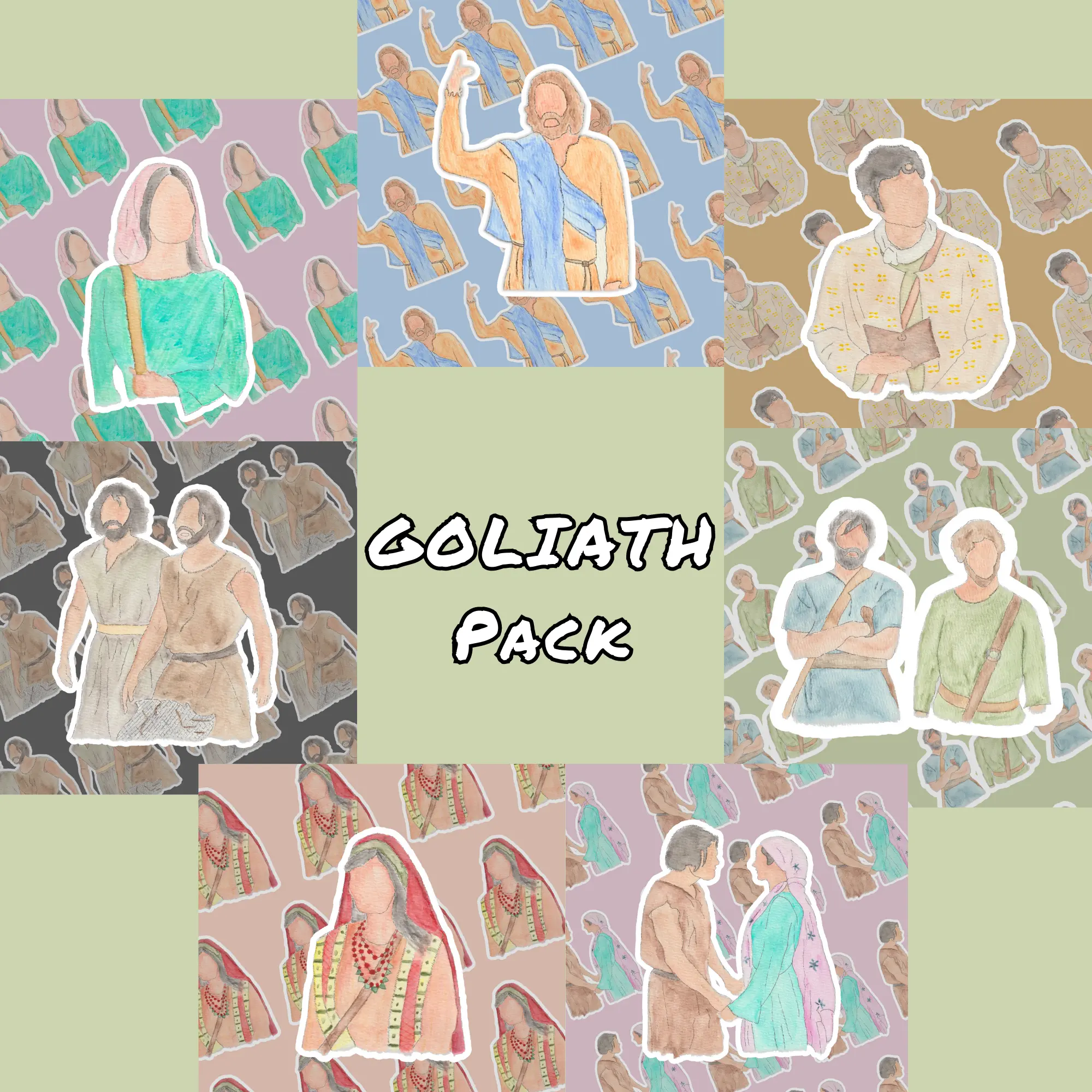 Chosen Sticker Pack - GOLIATH Size | Large Bible Stickers