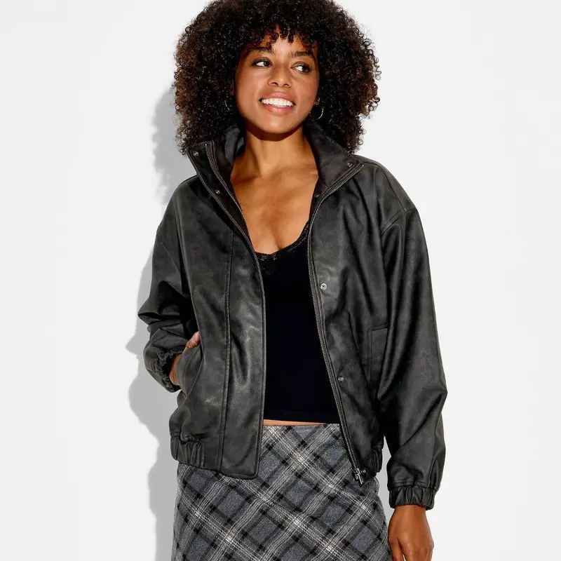 leather jacket uniqlo - TikTok Shop