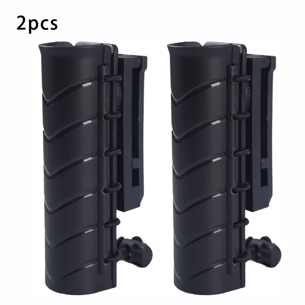 360-Degree Rotating MOLLE Clip Baton Holder - Telescopic Holster for 1.2" Diameter Flashlight, Expandable 16"-21"-26" Carry Case - For Police Duty Belts (Office Desk Organizer Accessory)