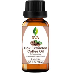 SVA Coffee Essential Oil – 1/3 Fl Oz – 100% Natural Coffee Oil - for Diffuser, Hair Care, Face, Skin Care, Aromatherapy, Scalp and Body Massage, Soap and Candle Making