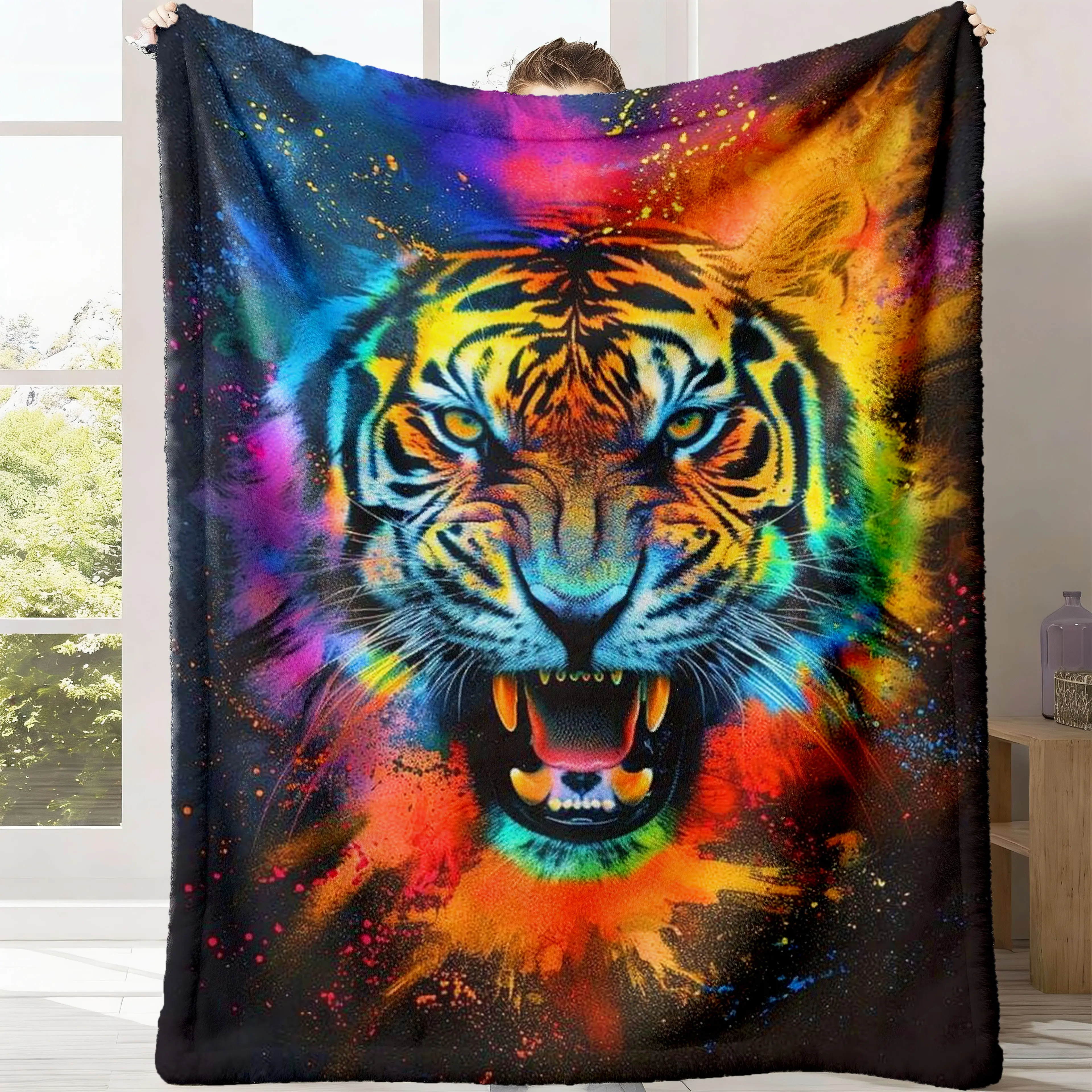Flying Eagle Themed Personalized Flannel Printed Blanket - Soft Throws Blanket, Durable, Cozy Aesthetic, Thick, Warm, Fade-Resistant, Flat Weave, Ideal Gift for Adults (Birthdays, Christmas)