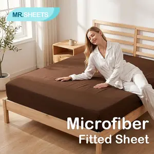 NTBAY Microfiber Fitted Sheet Only – Soft Brushed Bed Sheet with Deep Pocket, Wrinkle & Fade Resistant, Elastic All Around, Hotel Style Bedding