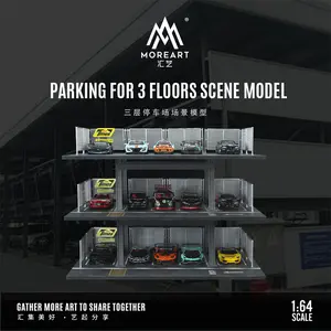 Diorama 1/64 Scale Car Garage Model City Street View 3-storey Car Parking Lot Scene Display Model Collection Gift Toy hot  wheels diorama  display