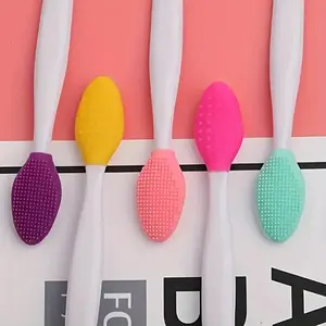 5 Piece Silicone Face Brush Set, Soft Dual-Sided Blackhead Remover, Nose Head Cleansing Brush, Pore Scrubbing Brush, Gentle Skincare Tool for Facial Cleaning, Pore Cleansing Facial Brush