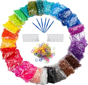 12730+ Loom Rubber Bands Refill Kit in 26 Color with 500 Clips,6 Hooks, Premium Bracelet Making Kit for Weaving DIY Crafting Gift