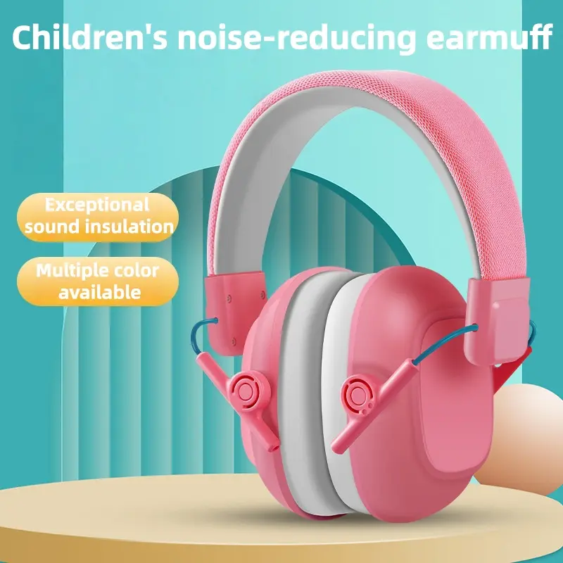 Children Noise Cancelling Ear Muffs, Toddler Ear Muffs, Ear Protectors, Ear Defenders, Airplane Sleep Entertainment Learning Drum Headband, Suitable for Ages 0-15, Ca Prop 65 Compliant