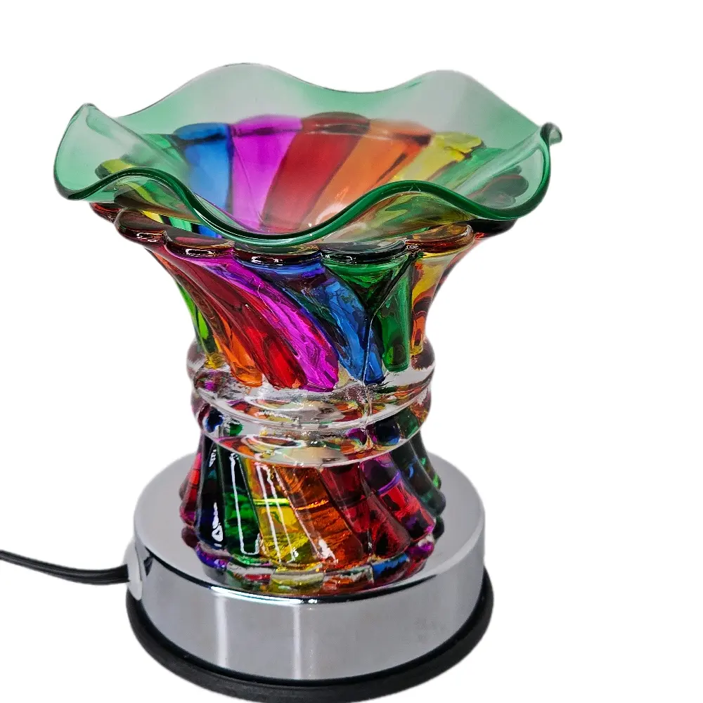 Electric Rainbow Touch Aroma Wax Warmer - Fragrance Scented Oil Burner Tart Warmer Aromatherapy Diffuser Home Fragrance Gift Pack for Ambiance Enhancement
