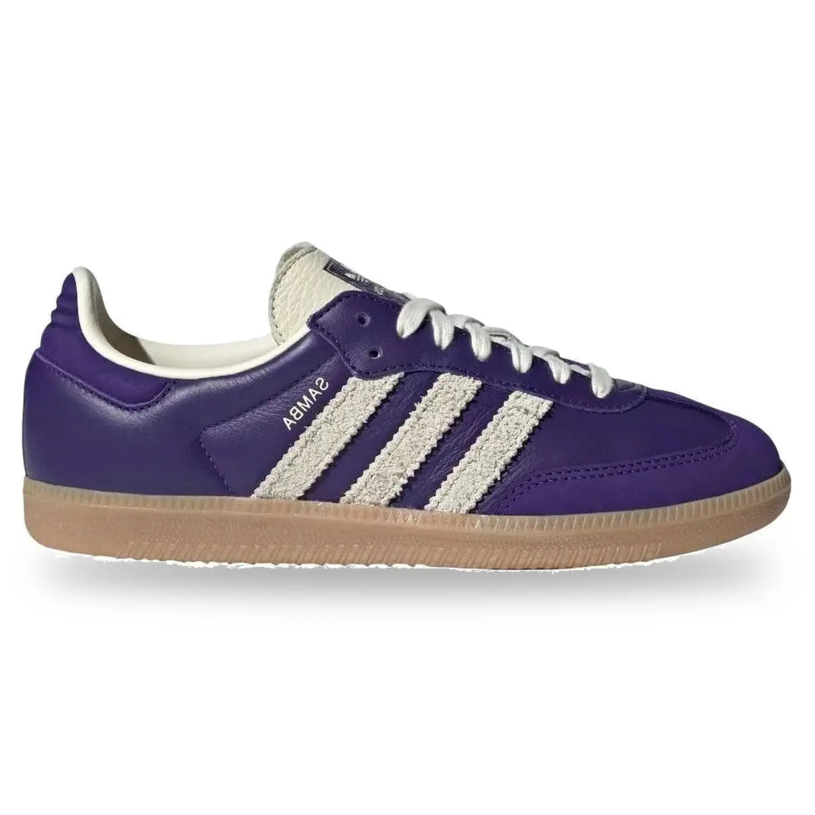 Adidas Women's Samba OG Sneaker, Striped All-Seasons Fashion Trainer in Collegiate Purple Cream, JI2736, Stripes, 100% Authenticity Guaranteed, Ready To Ship, Casual Sneakers, Female Shoes, All-Season Wear, Us W 10