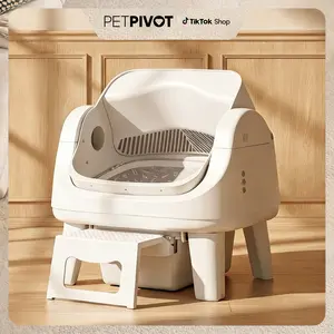 PetPivot AutoScooper 12 Lite Open-Top Self-Cleaning Cat Litter Box – Sealed Waste Drawer, Includes Trash Bags & Entry Step SummerVibes petlovers